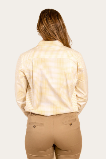 Picture of Ray White Womens Dress Shirt - Yellow Check