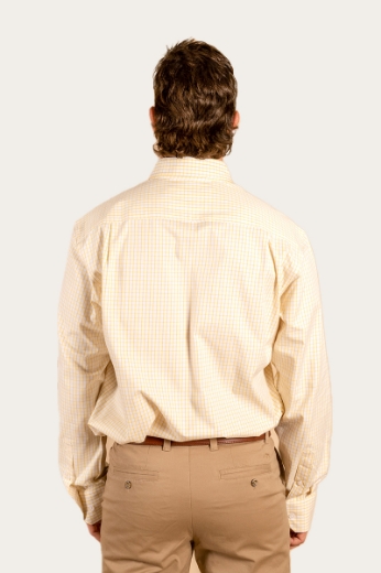 Picture of Ray White Mens Heritage Dress Shirt - Yellow Check - 7XL